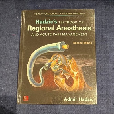 Hadzic's Textbook of Regional Anesthesia 2nd Ed by Hadzic (2017, Hardcover)