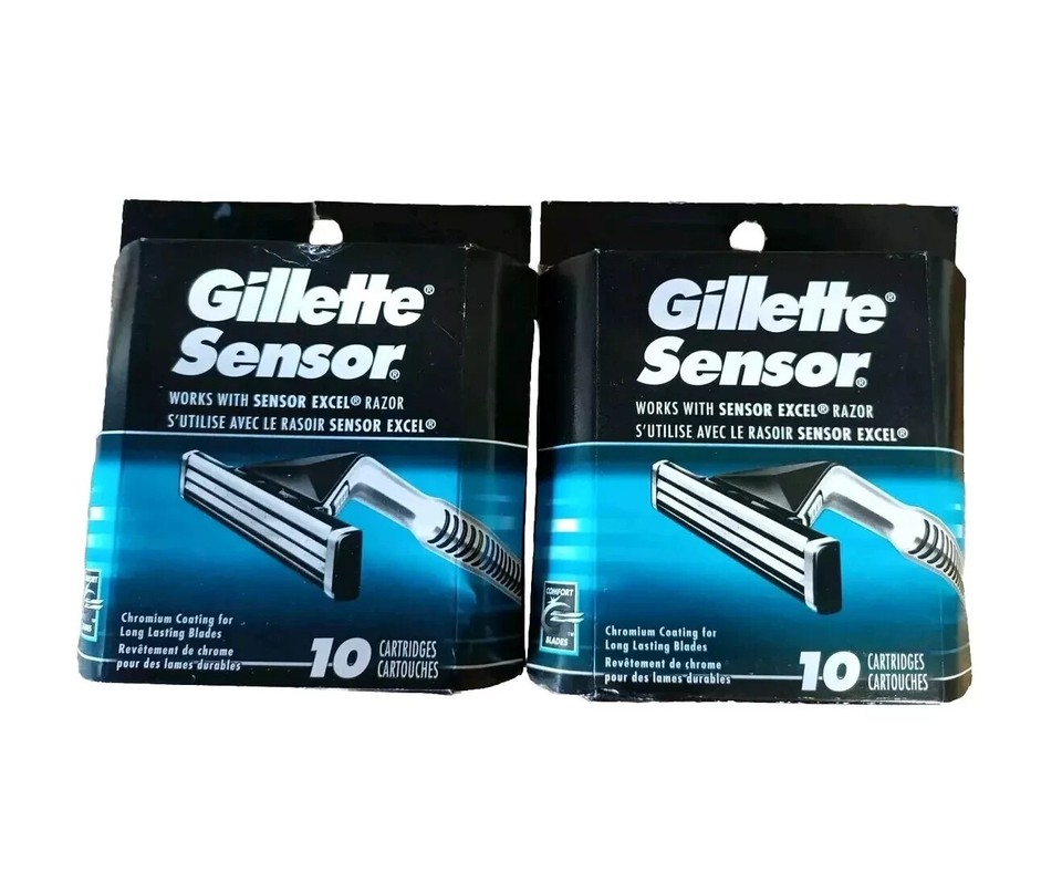 20 Gillette Sensor Shaver Razor Blades Refill Cartridges Fits WOMEN'S ...