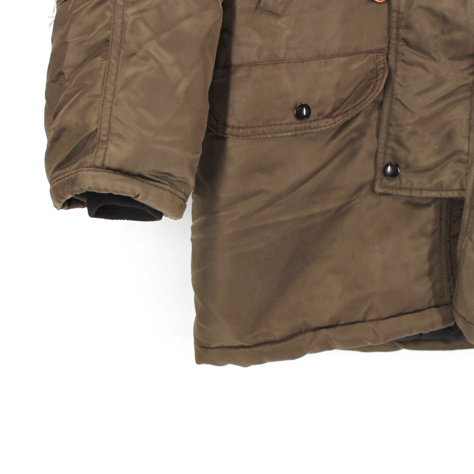 Abrigo Parka Spiewak N-3B Clima Extremo Frío Militar Borde de Piel Con Capucha Marrón 38 Foto 3 de 4