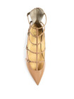 100% AUTHENTIC NEW WOMEN LOUBOUTIN TOERLESS MUSE FLAT BEIGE KID SANDALS US 7 — photo 4