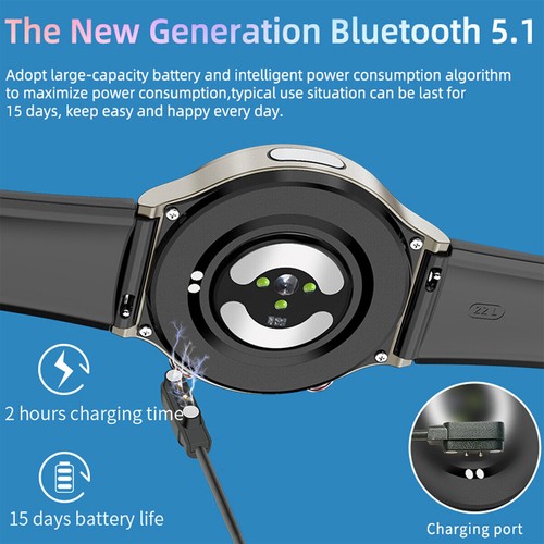 Smart Watch Blood Oxygen Heart ECG Rate Health Sleep Monitor Activity Tracker - Zdjęcie 8 z 24