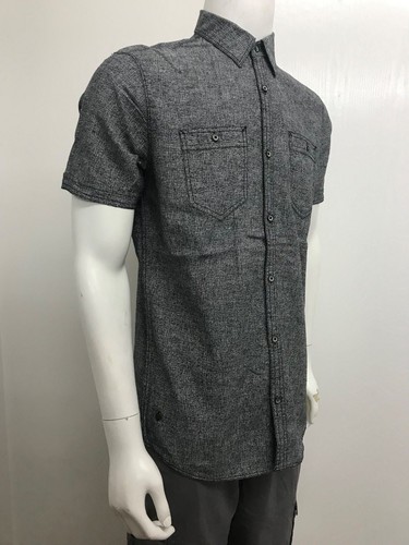 Camisa de lino semiajustada de verano informal de verano de manga corta ex punto cero para hombre C142 - Imagen 13 de 16