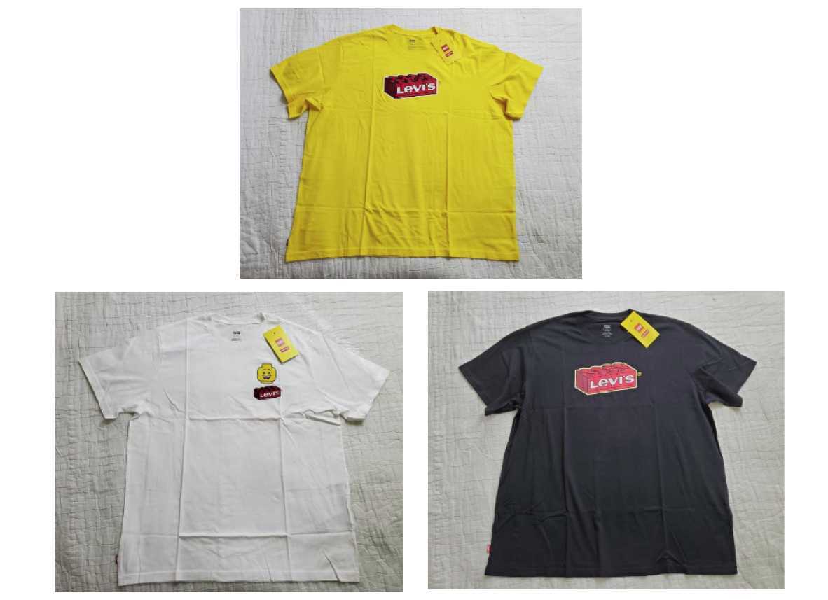 NEW MEN'S L XL XXL LEVI'S X LEGO RELAXED FIT T-SHIRT YELLOW BLACK & WHITE |  eBay