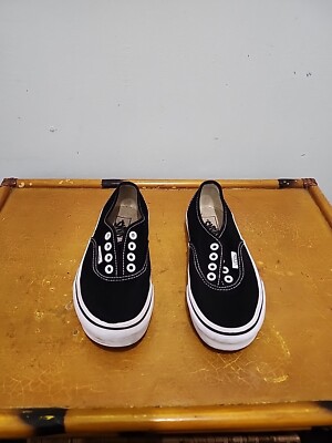 VANS AUTHENTIC 44D Black Kids LOW TOP SKATE Shoe size