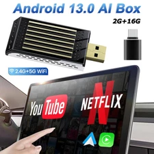 Wireless CarPlay AI box Android Auto Adapter with Netflix YouTube WIFI Converter