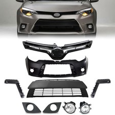 For 2014-2016 Corolla L Le Front Bumper Cover Grille Fog Lights Brackets