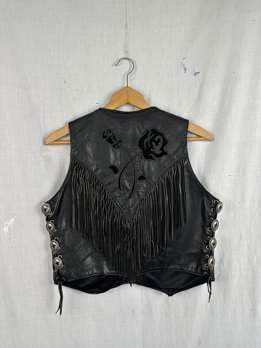 トップス NINE Fringe leather vest トップス NINE Fringe leather vest Women's Western Fringe