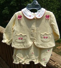 Nursey Rhyme 2pcs outfit yellow 6-9 M nwt