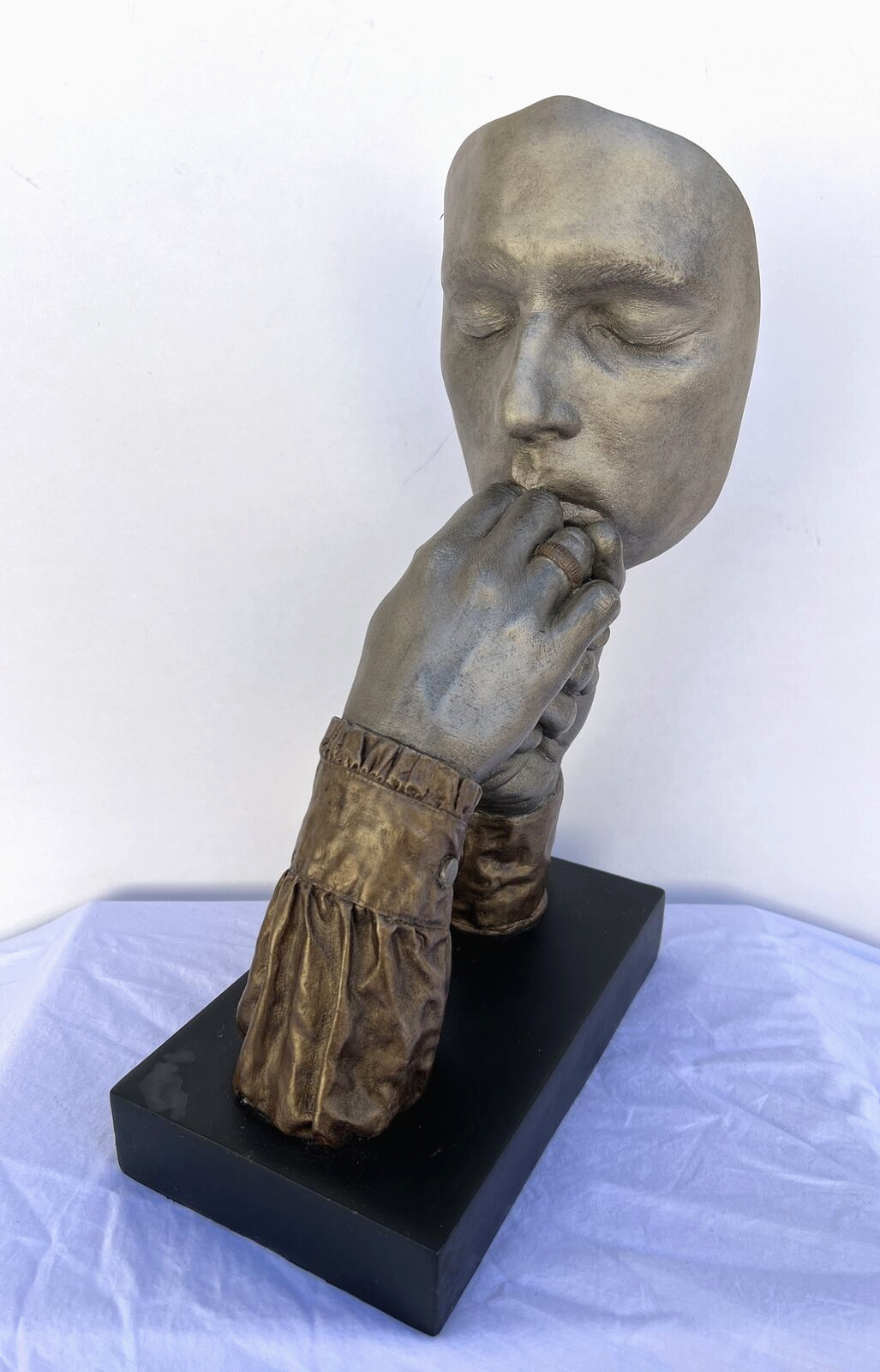 RARE JOHN CUTRONE ENCHANTED KISSING HAND ART STATUE FIGURE AUSTIN
