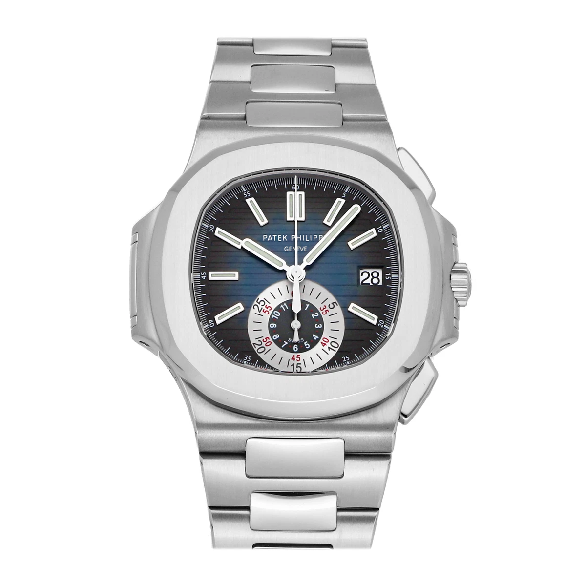 Patek Philippe Nautilus Chronograph Auto Steel Mens Bracelet Watch 5980 001A 001