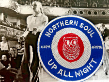 NORTHERN SOUL :  UP ALL NIGHT  -  Embroidered Iron Sew On Patch