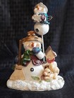 Snowman with Angel and Squirrel Figurine - box included