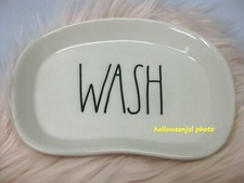 RAE DUNN White WASH Soap Dish Trinket Holder LL Vanity BATH Bathroom New