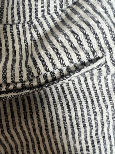mango women Suit shorts size 10 medium Large Summer waist white striped - Picture 4 of 5