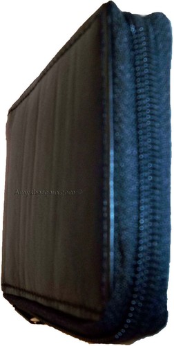zip around leather wallet 12 credit card id holder 2 bifold pockets wallet new - Picture 12 of 12