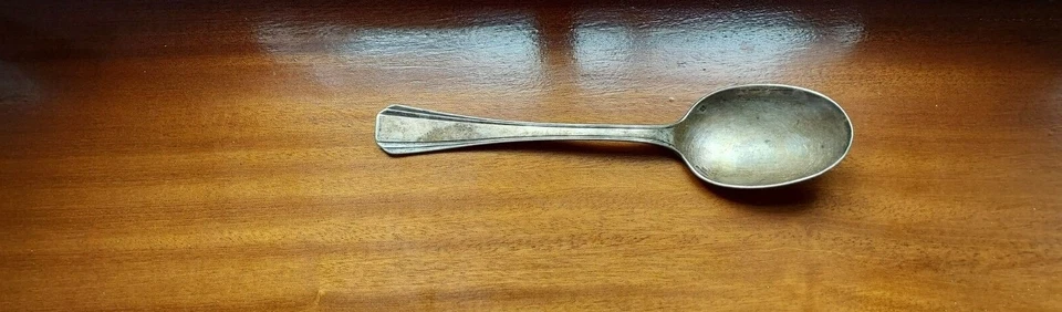 Tenedor y cuchara de plata Art Deco con patrón boreal de la década de 1920 por Christofle Foto 2 de 4