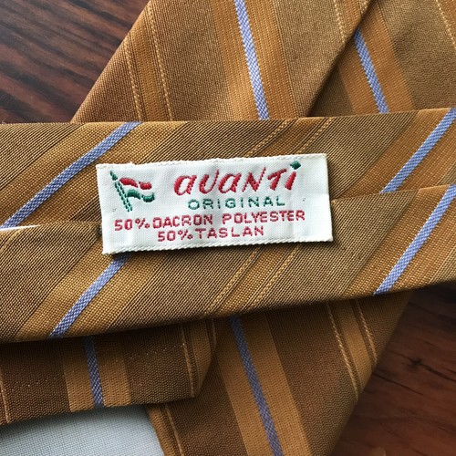 Vintage Avanti Necktie Brown Blue - Picture 2 of 6