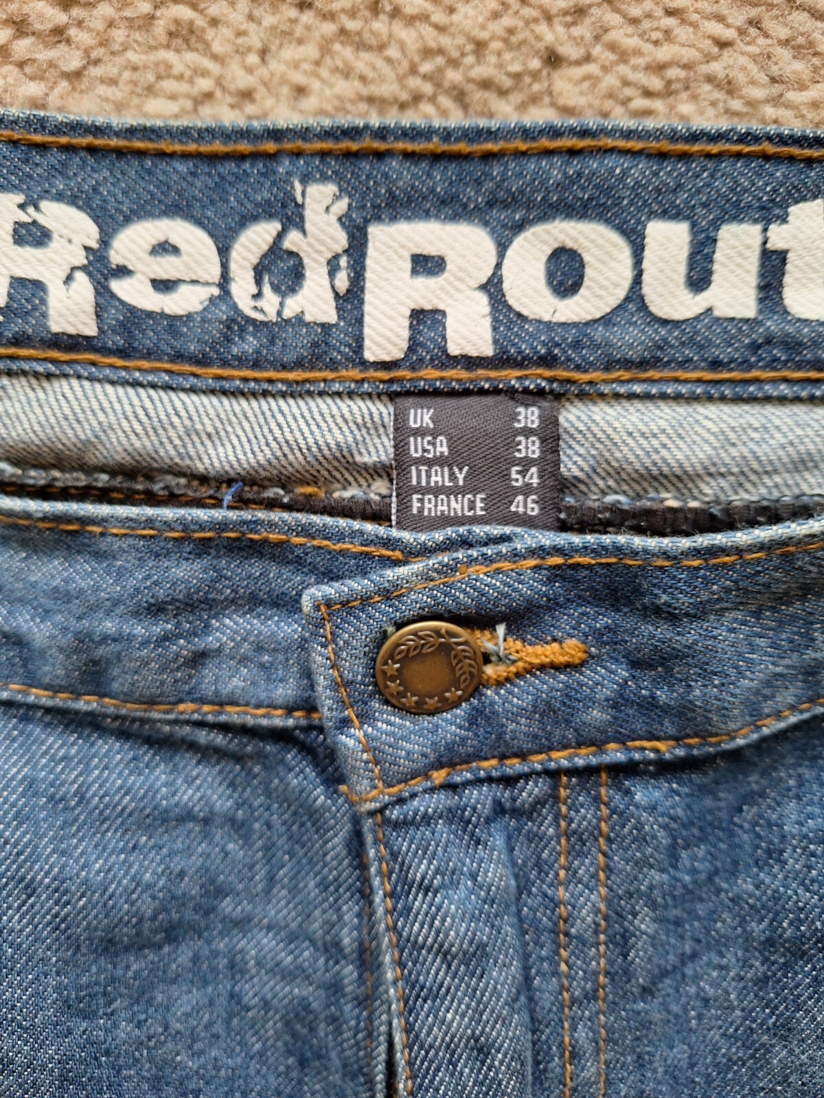 Men's Red route motorcycle jeans eBay