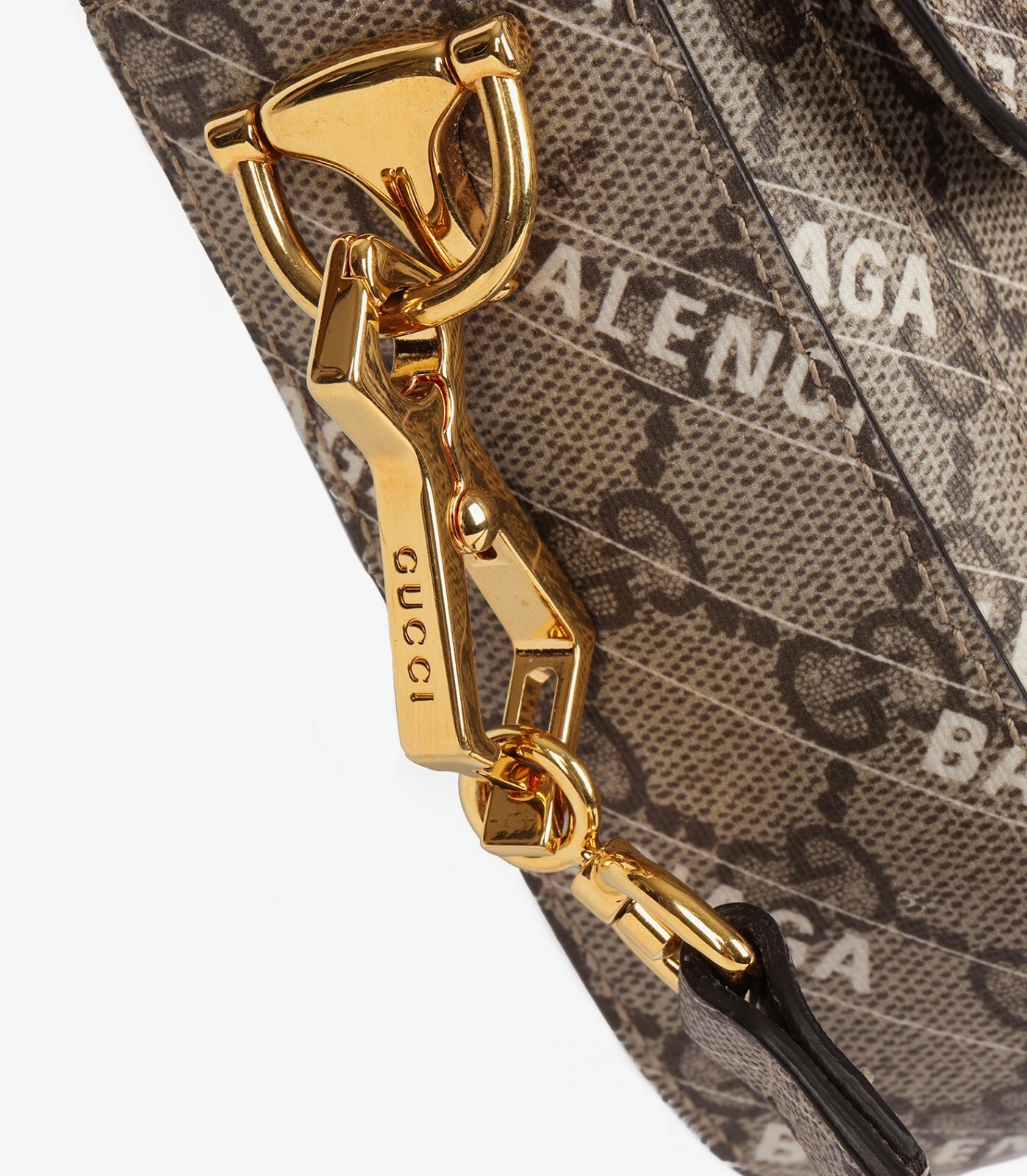 Gucci x Balenciaga Beige GG The Hacker Project Web Mini Horsebit 1955 image 9
