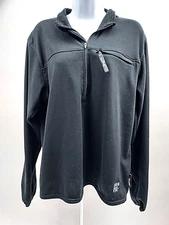In Sport Womens Long Sleeve Black Top Jacket 1/4 Zip Pullover