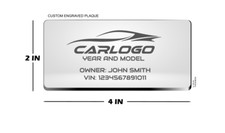 Custom Engraved Plaque Dash Emblem Badge Personal For Ford Dodge Chevy More