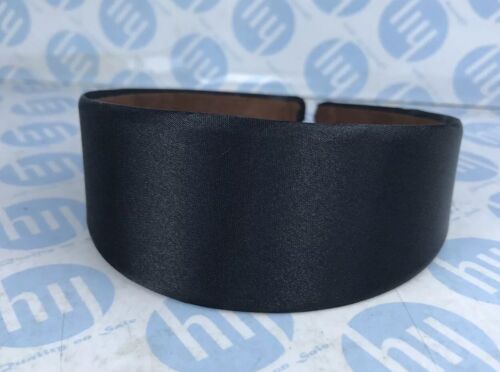 HEADBAND 4.5CM WIDE SATIN BLACK FABRIC ALICE BAND HAIR HEAD *new* - Picture 2 of 4
