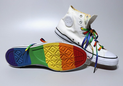 Converse Chuck Taylor All Star Pride Core Cream Rainbow High Top Sneaker Men 13