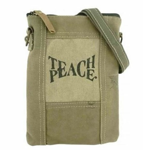 Teach Peace Recycled Military Tent 