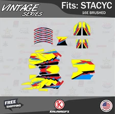 Graphics Kit for STACYC 16E Brushed Electric Bike Vintage - KRAZY