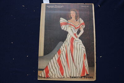 1948 FEBRUARY 22 SUNDAY NEWS PICTURE NEWSPAPER - LORETTA YOUNG - E 22750