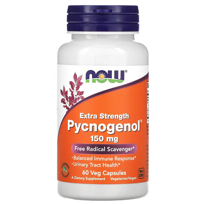 Now Foods Extra Strength Pycnogenol, 150 mg, 60 Veg Capsules