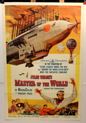 ORG MOVIE POSTER MASTER OF THE WORLD 1sh 1961 Jules Verne, Vincent Price