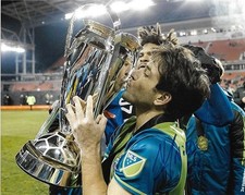 Seattle Sounders Nicolas Lodeiro Trophy Autographed Signed 8x10 MLS Photo COA A