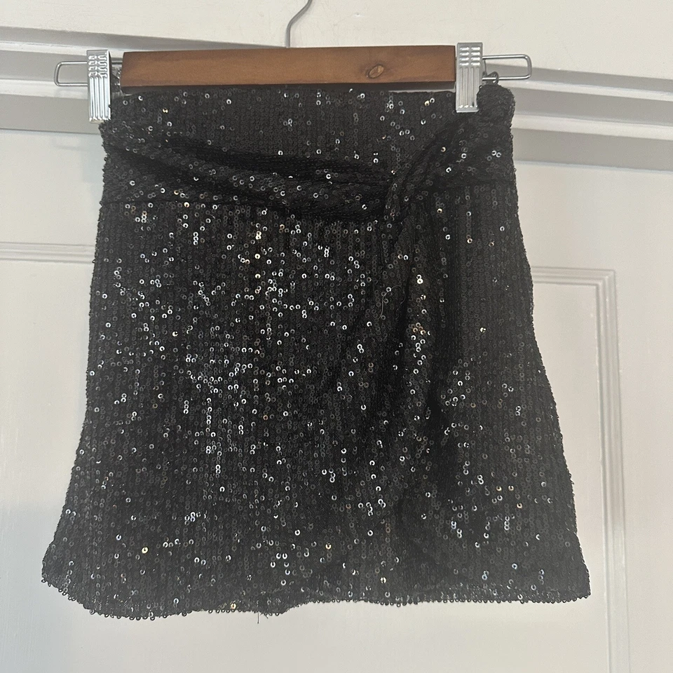 Gianni Bini Faldas Niñas S Negro Lentejuelas Envoltura Cortas Mini Vacaciones Tis La Temporada Foto 3 de 4