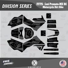 Graphics Kit for Losi PRO MOTO MX (ALL YEARS) Division Series - Smoke