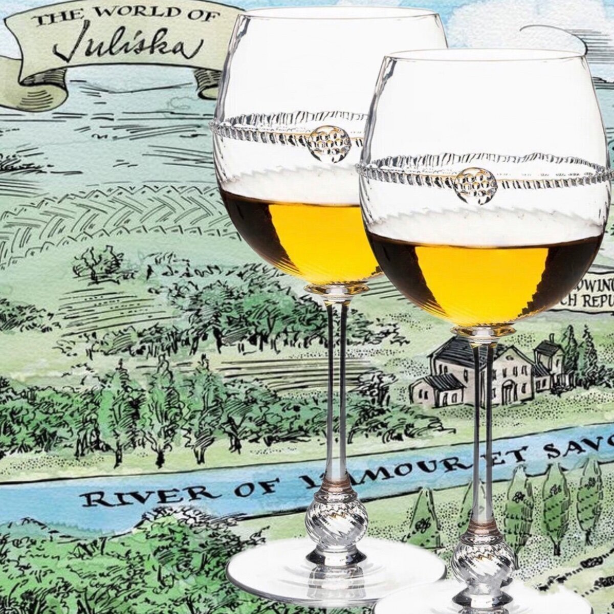 Juliska Graham White Wine Glass S/2 | eBay