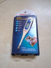 CVS Health Rigid Tip Digital Display Thermometer 30 Second Alarm-Free Shipping