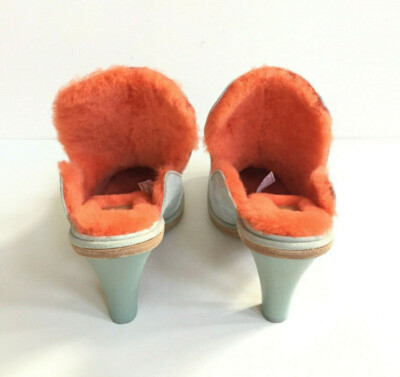 UGG X ECKHAUS LATTA COURT MULE SKY GREY /MANDARIN ORANGE US