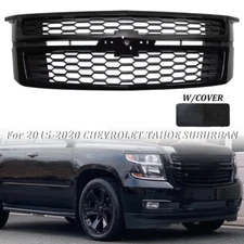 For 2015-2020 Chevrolet Tahoe Suburban Front Glossy Black Upper Grille Assembly