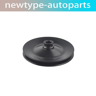 For GM Saginaw Power Steering Pump Single Groove Steel Pulley Black