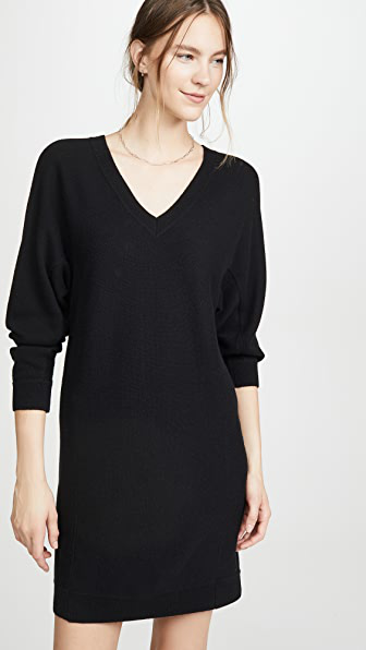 A037 NWT VINCE V NECK LONG SLEEVE POPOVER WOMEN DRESS SIZE XS, S, M, L $395