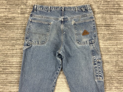 Bulwark FR Jeans Mens 38 Blue Fire Resistant Cotton Distressed Workwear - Picture 11 of 16