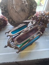 lanterne suspension bronze style Louis XV  vitrail