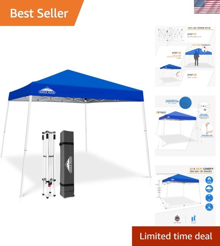 Easy Peak Slant Leg Pop-Up Canopy Tent - Portable Shelter with Adjustable Legs