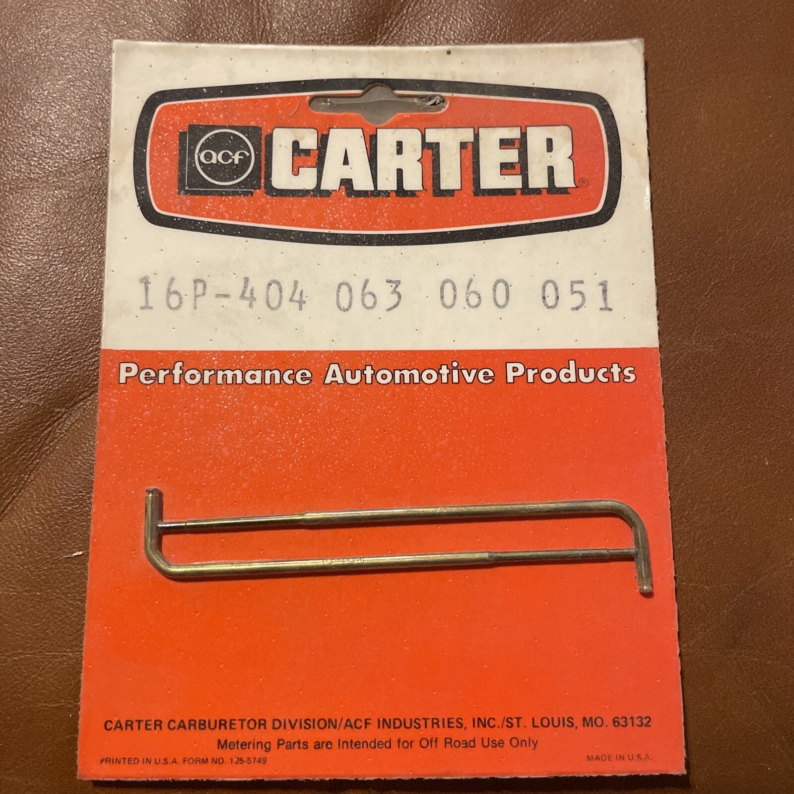 CARTER 16P404 AFB CARBURETOR METERING RODS NOS eBay