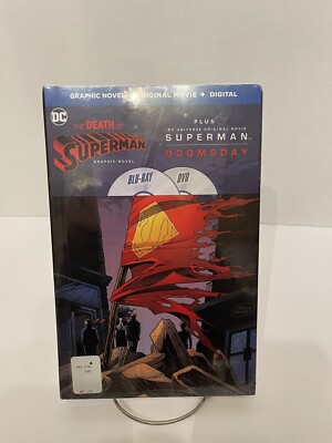 THE DEATH OF SUPERMAN Graphic Novel and SUPERMAN:DOOMSDAY BLU-RAY + DVD set NEW!