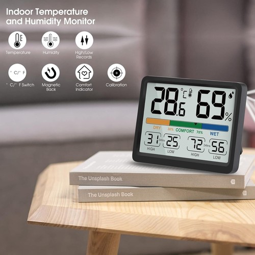 High Accuracy Digital Indoor Thermometer with Magnetic Backing - Ideal Gift - Picture 7 of 11