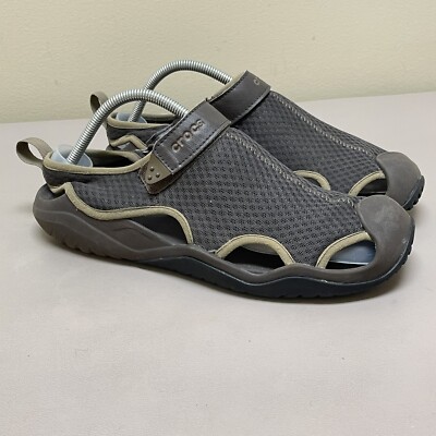 Crocs Swiftwater Sandals Mens Size 10 Brown Mesh Deck Water