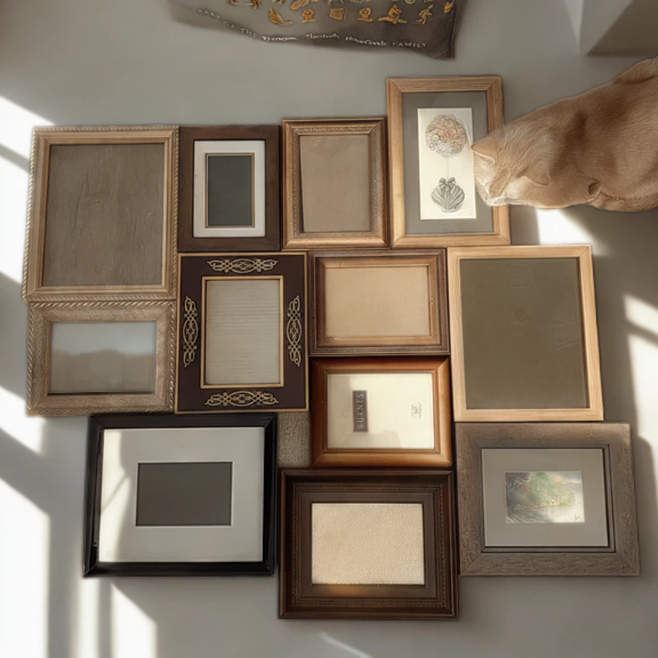 ✨ Lote de 20 marcos de fotos vintage - oro antiguo, plata y madera | mezcla ecléctica Foto 4 de 4