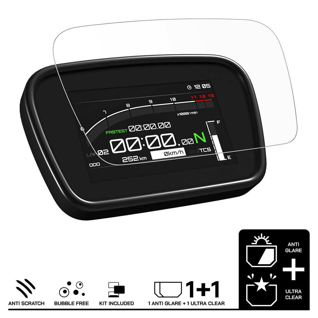 Pellicola Protettiva Cruscotto Speedo Angels Per Yamaha MT 125 - 2 Pezzi Trasparente E Anti Riflesso